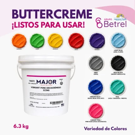 Buttercreme de Colores, listo para usar